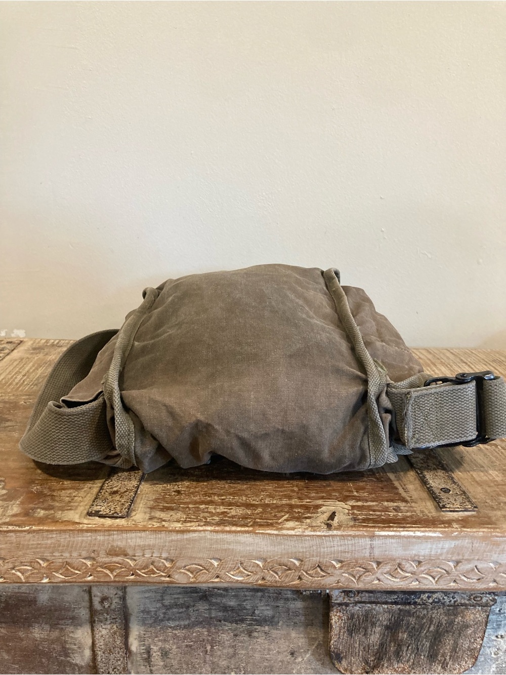 1988 US Military Fabric Shoulder Bag Olive Drab Army Stencil - Picture 7 of 16